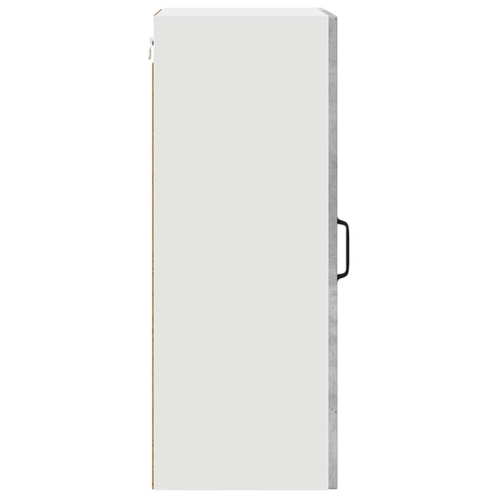 Küchenhängeschrank mit Regal 2 pcs Beton Grau 40 x 31 x 80 cm